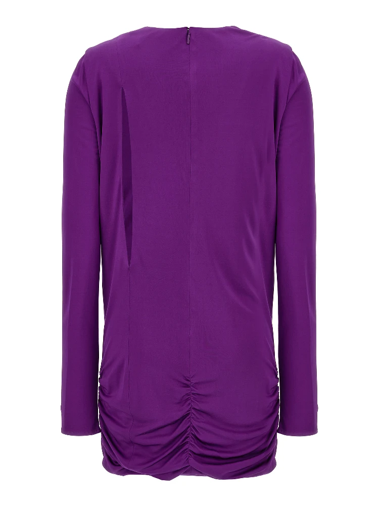 Purple Viscose Short Dress alternative