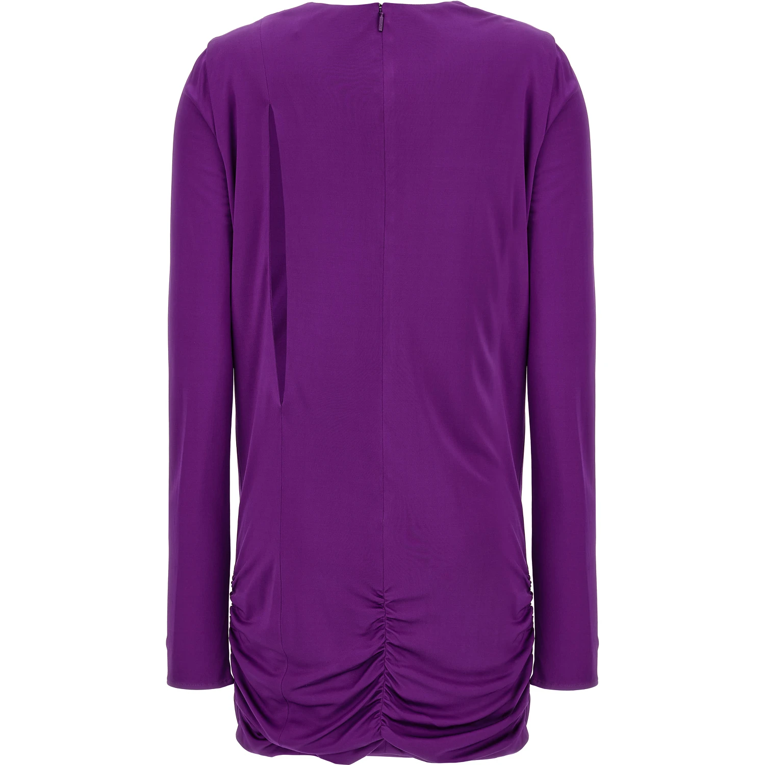 Purple Viscose Short Dress