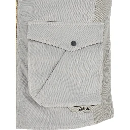 Gray Cotton Sleeveless Jacket