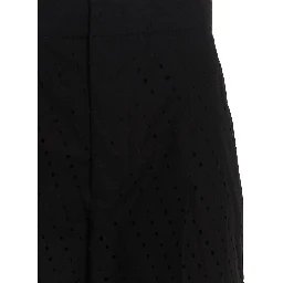 Black Cotton Casual Pants