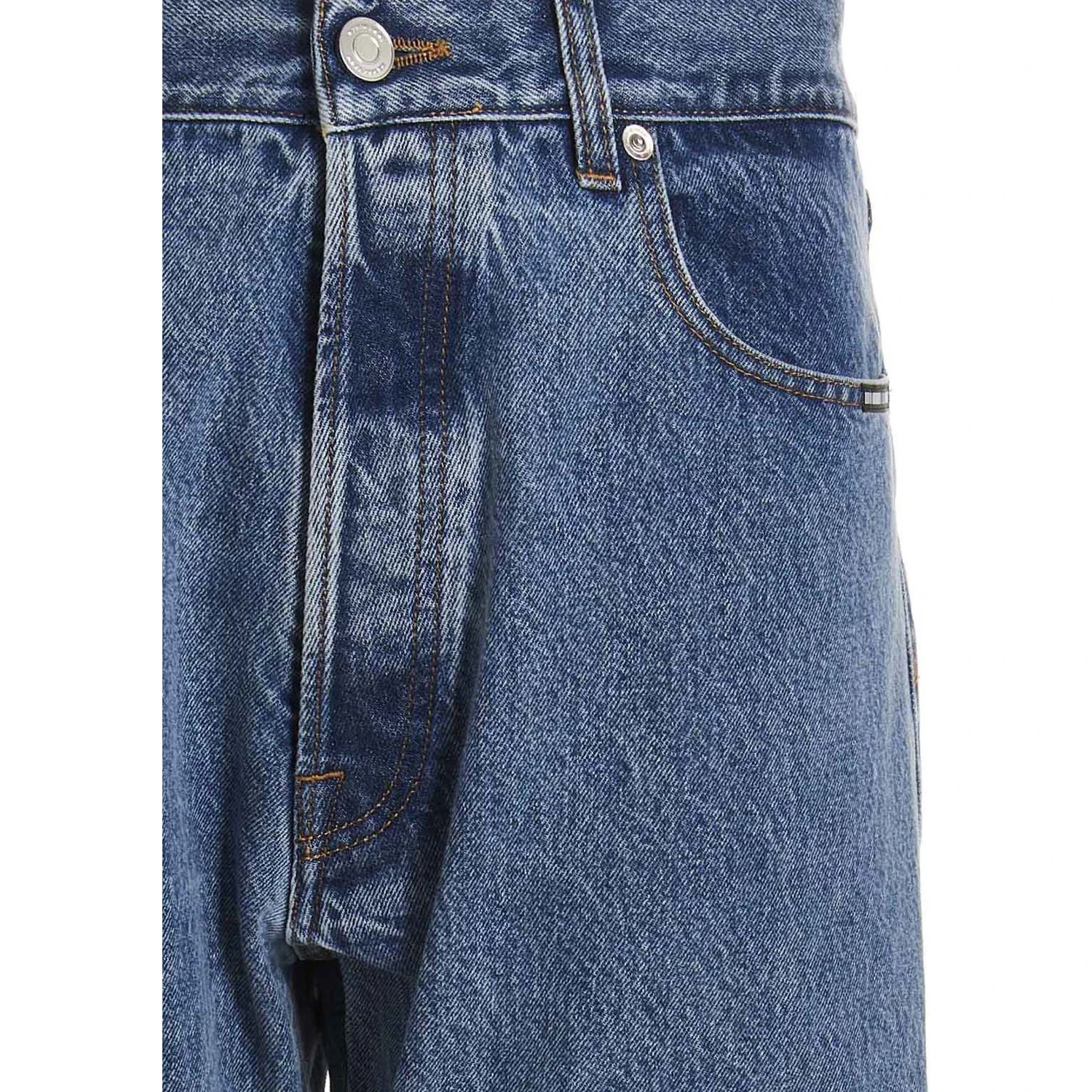 Blue Cotton Relaxed Fit Jeans