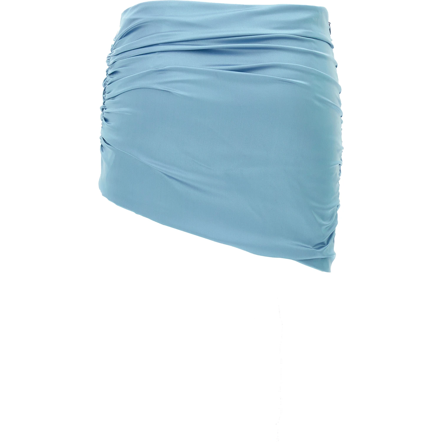 Blue Silk Long Skirt