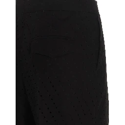 Black Cotton Casual Pants