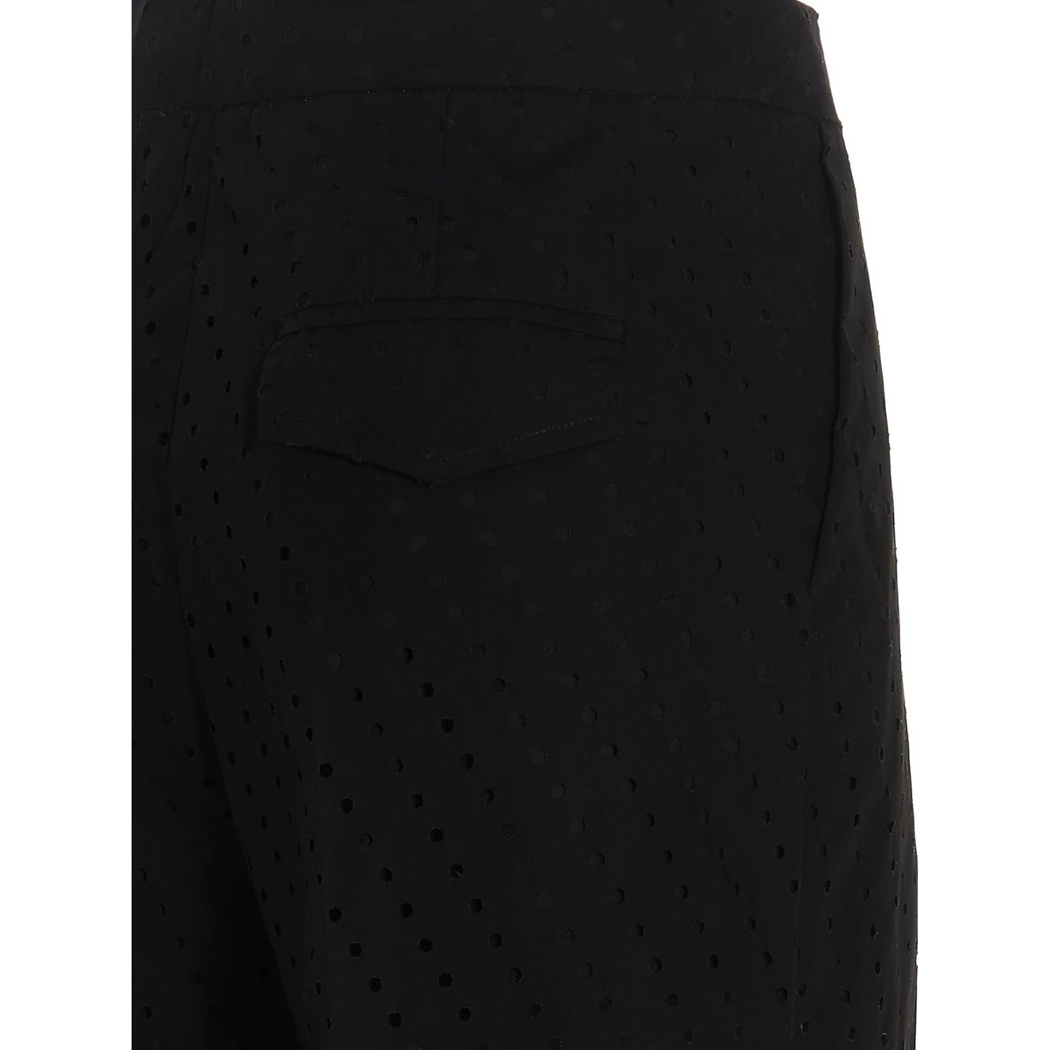 Black Cotton Casual Pants
