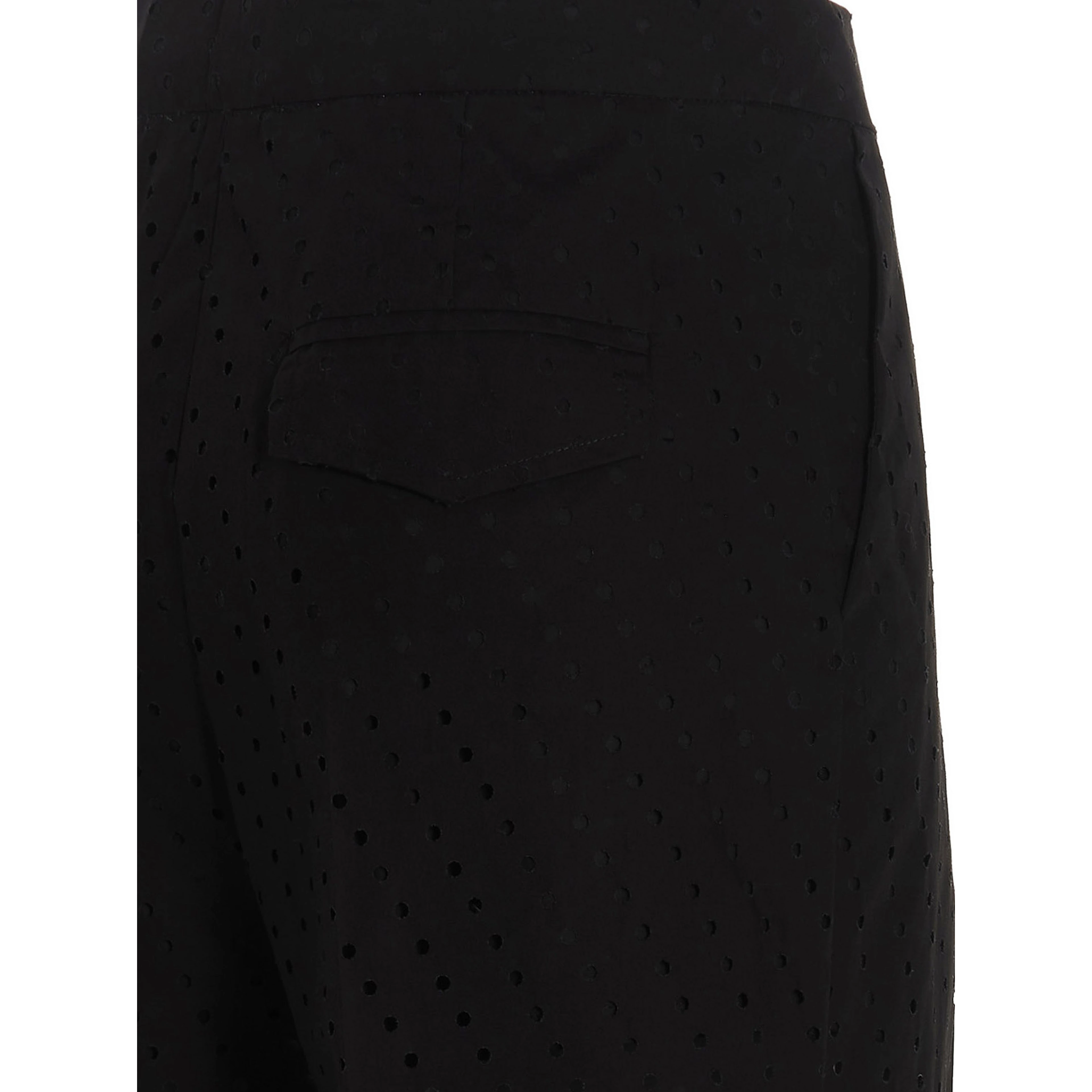 Black Cotton Casual Pants
