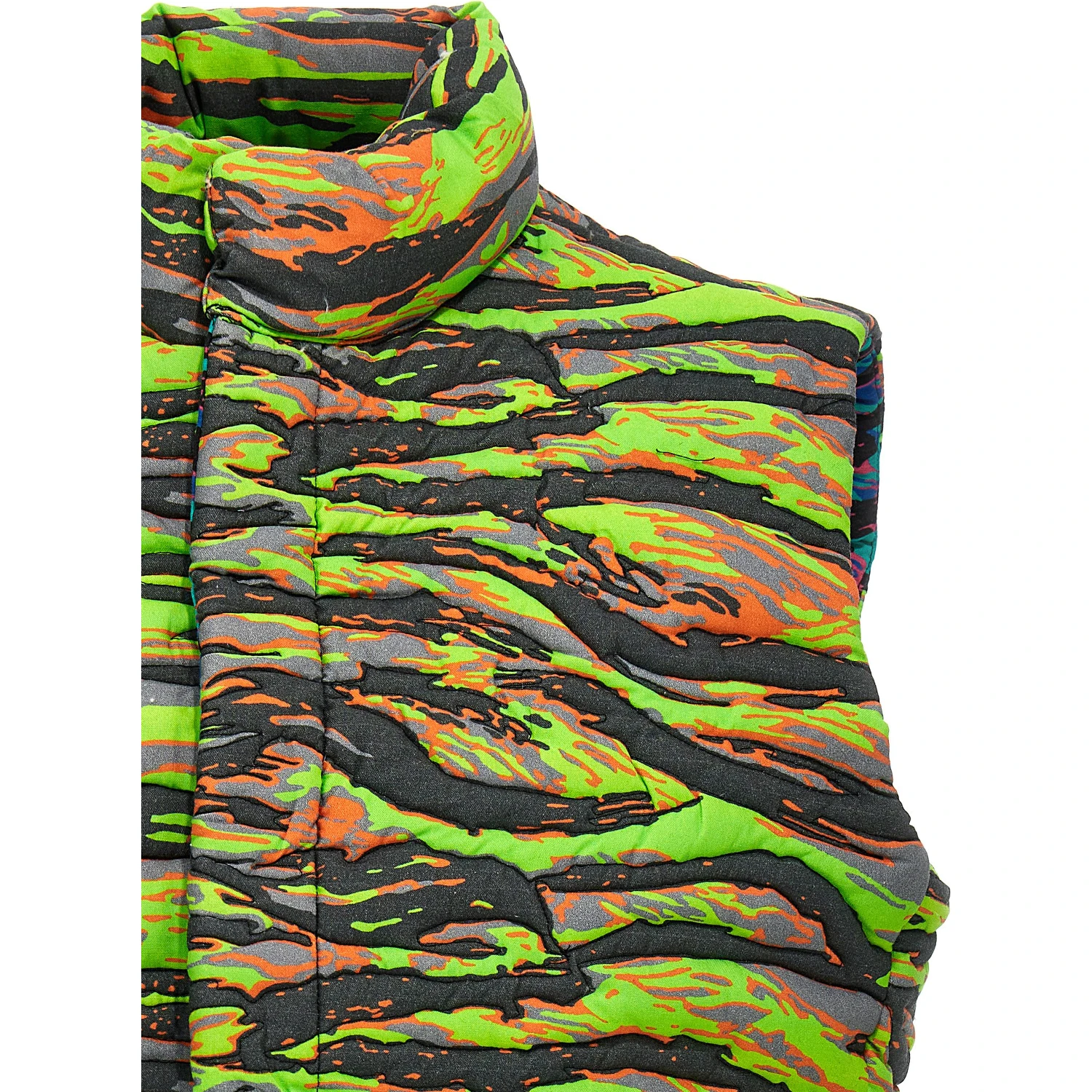Multicolor Cotton Sleeveless Jacket