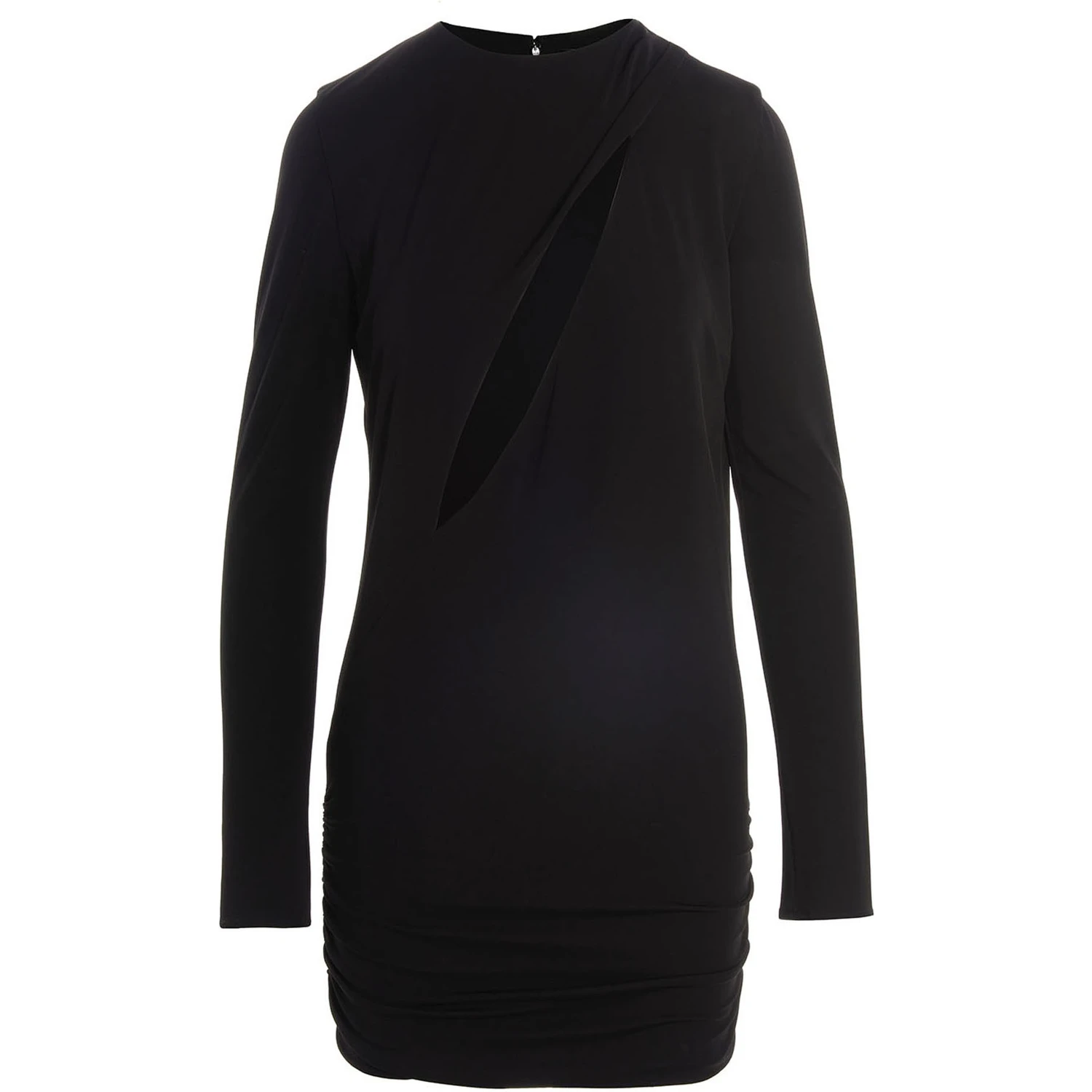 Black Viscose Short Dress