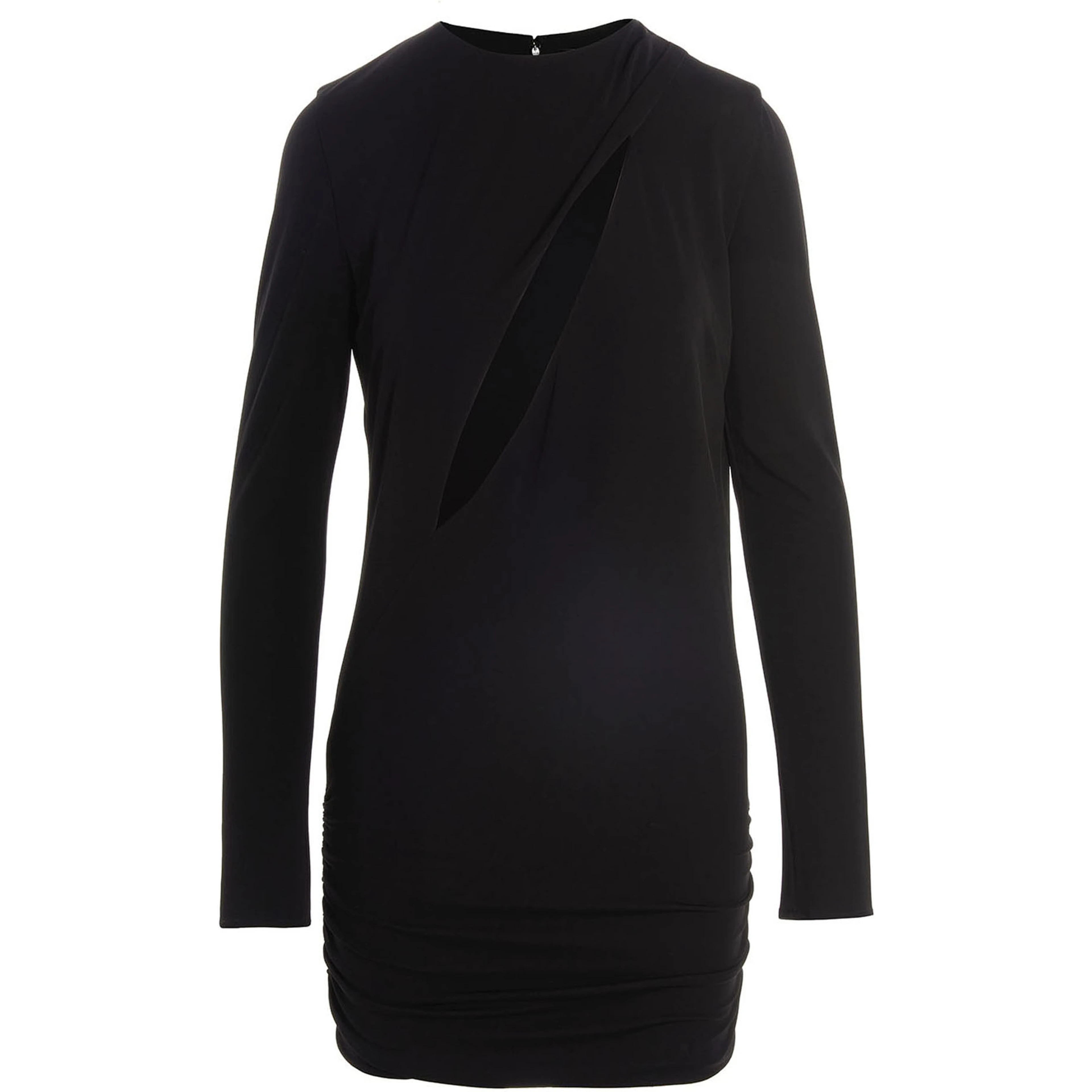 Black Viscose Short Dress