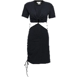 Black Cotton Midi Dress