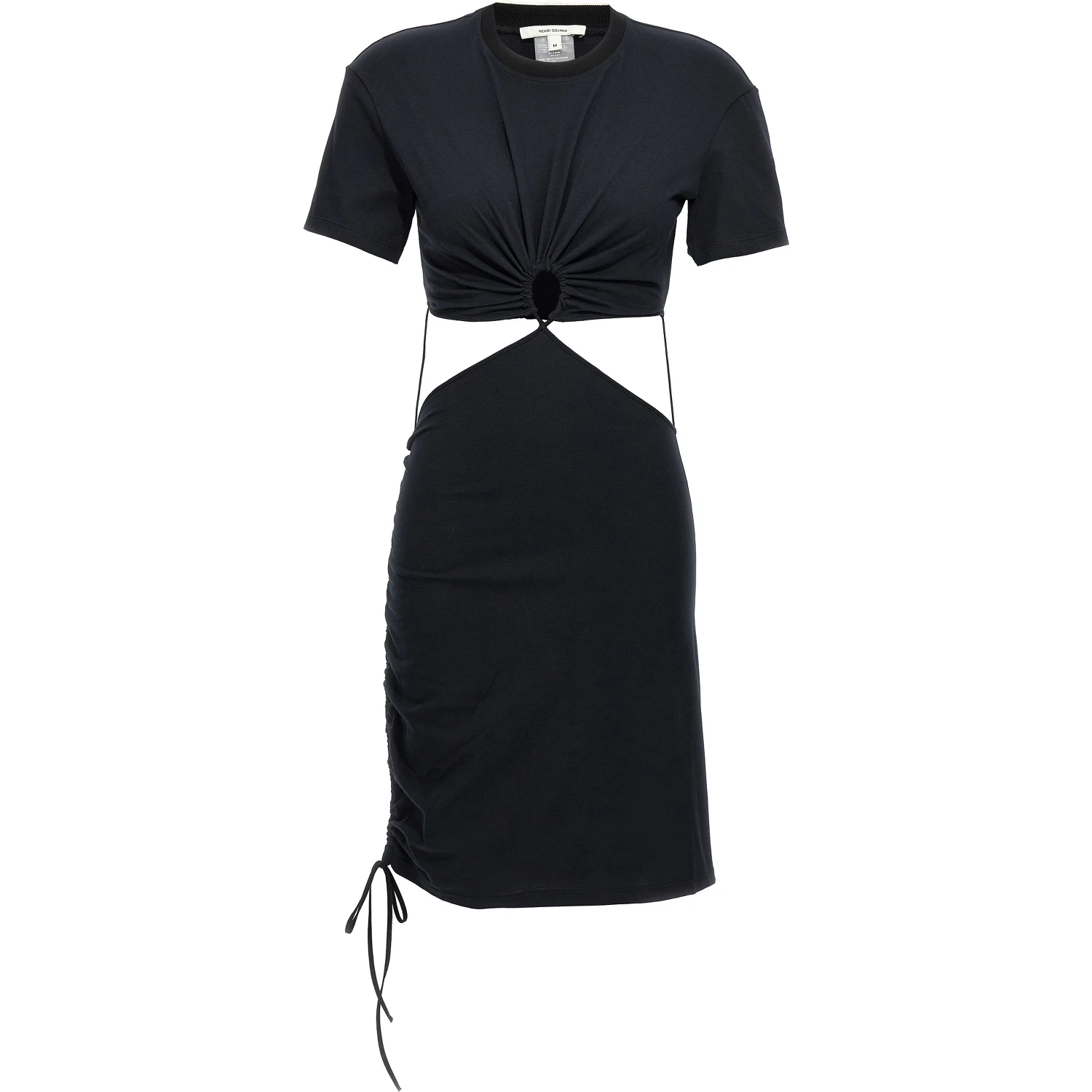 Black Cotton Midi Dress