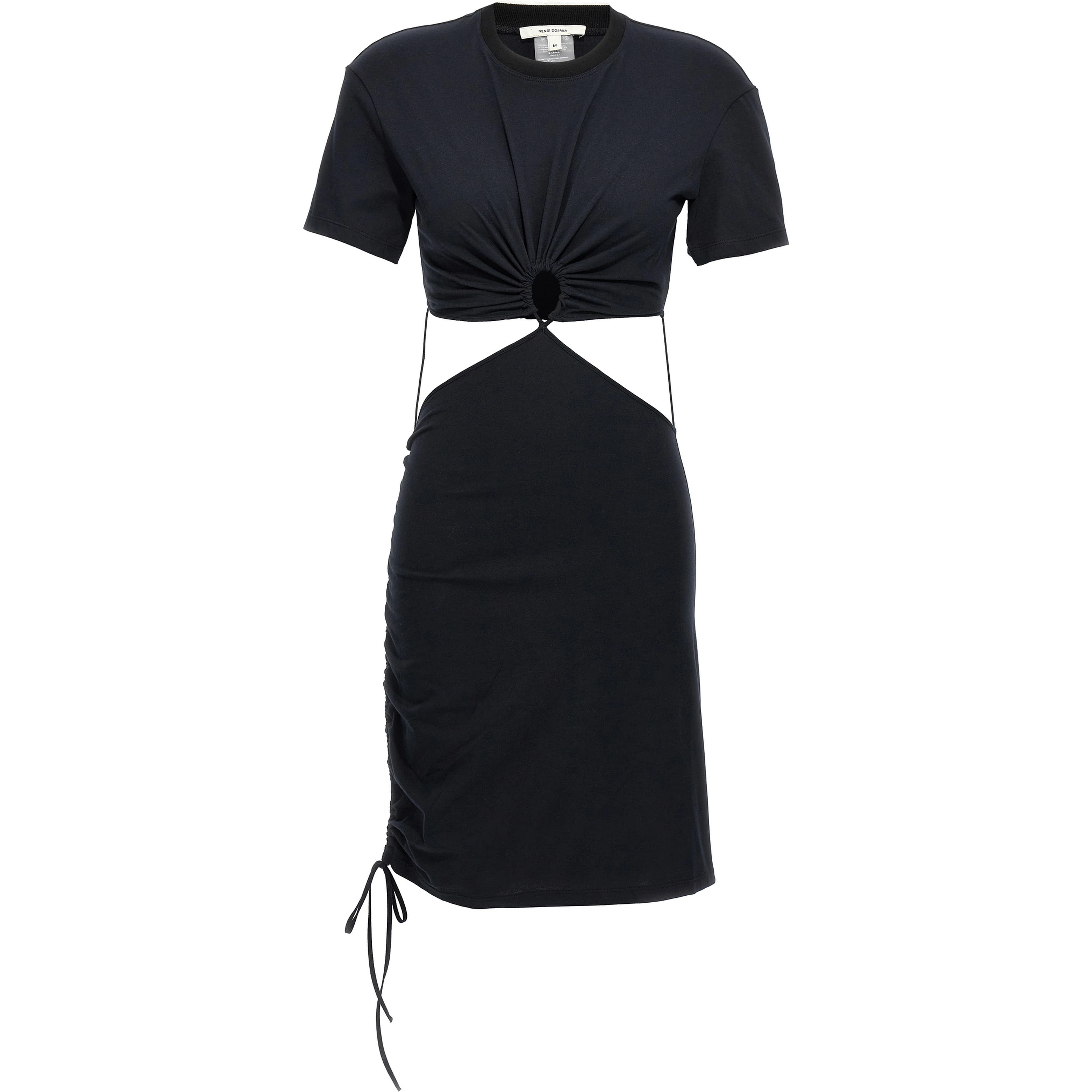 Black Cotton Midi Dress