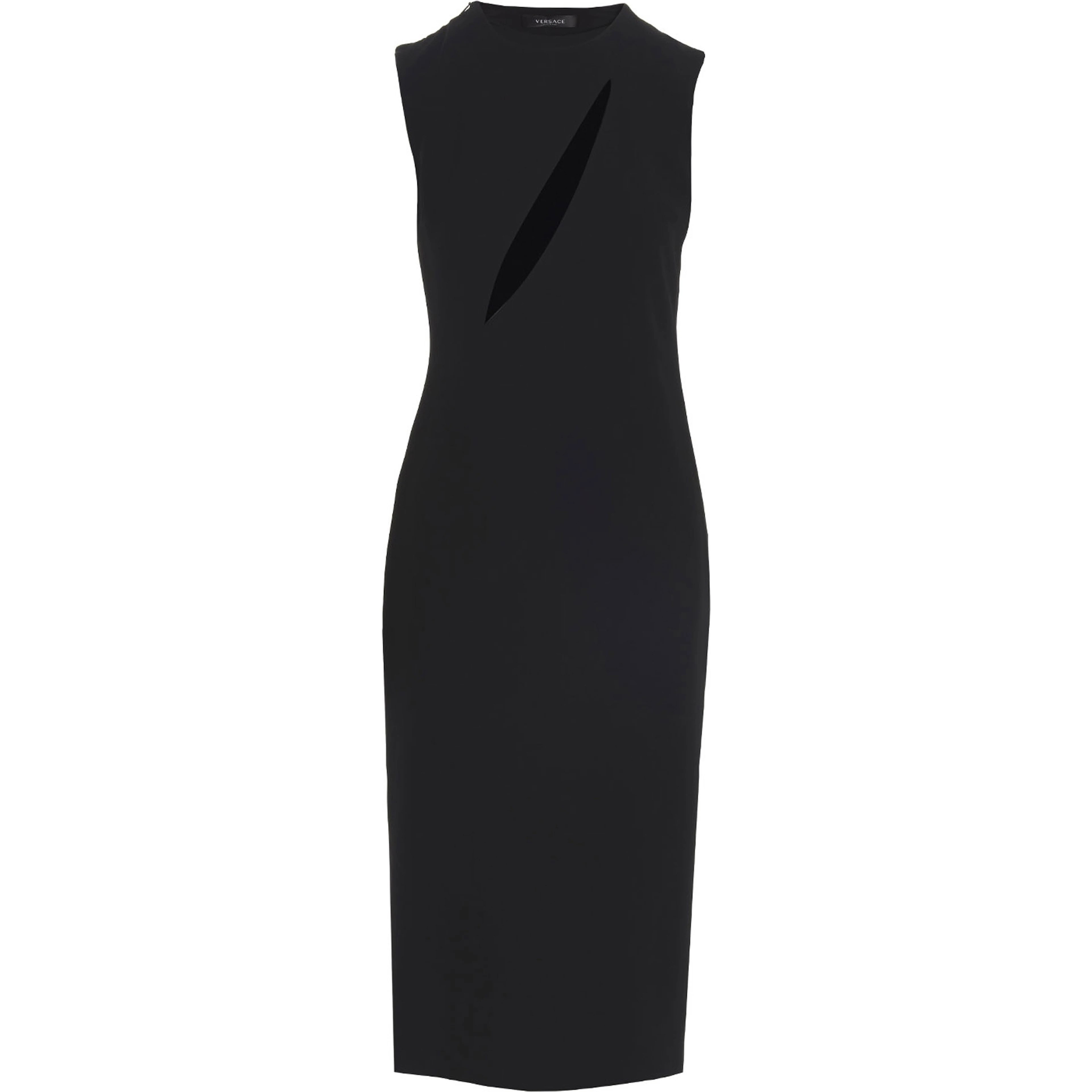 Black Acetate Midi Dress
