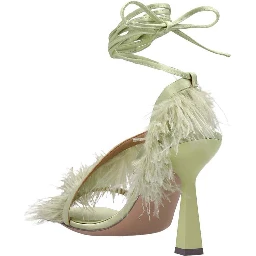 Bicolor Viscose Stiletto Heel Sandals