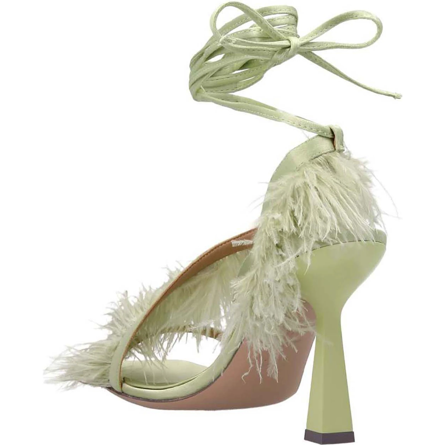 Bicolor Viscose Stiletto Heel Sandals