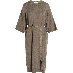 Beige Virgin Wool Long Dress