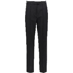 Black Virgin Wool Pants