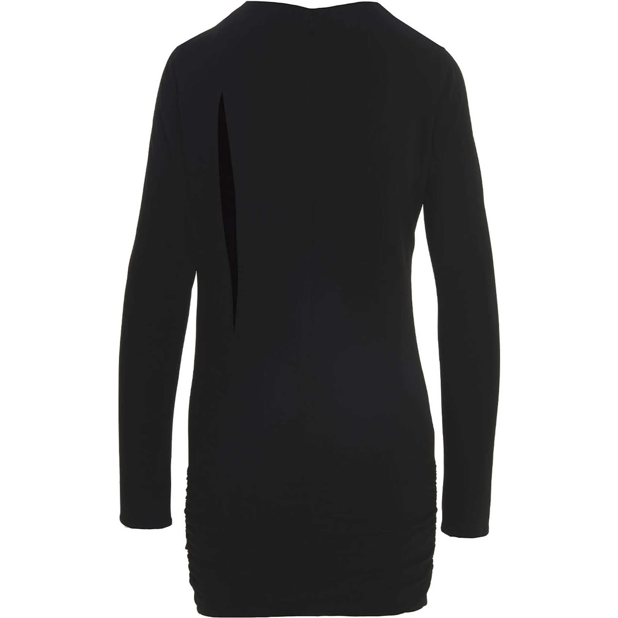 Black Viscose Short Dress