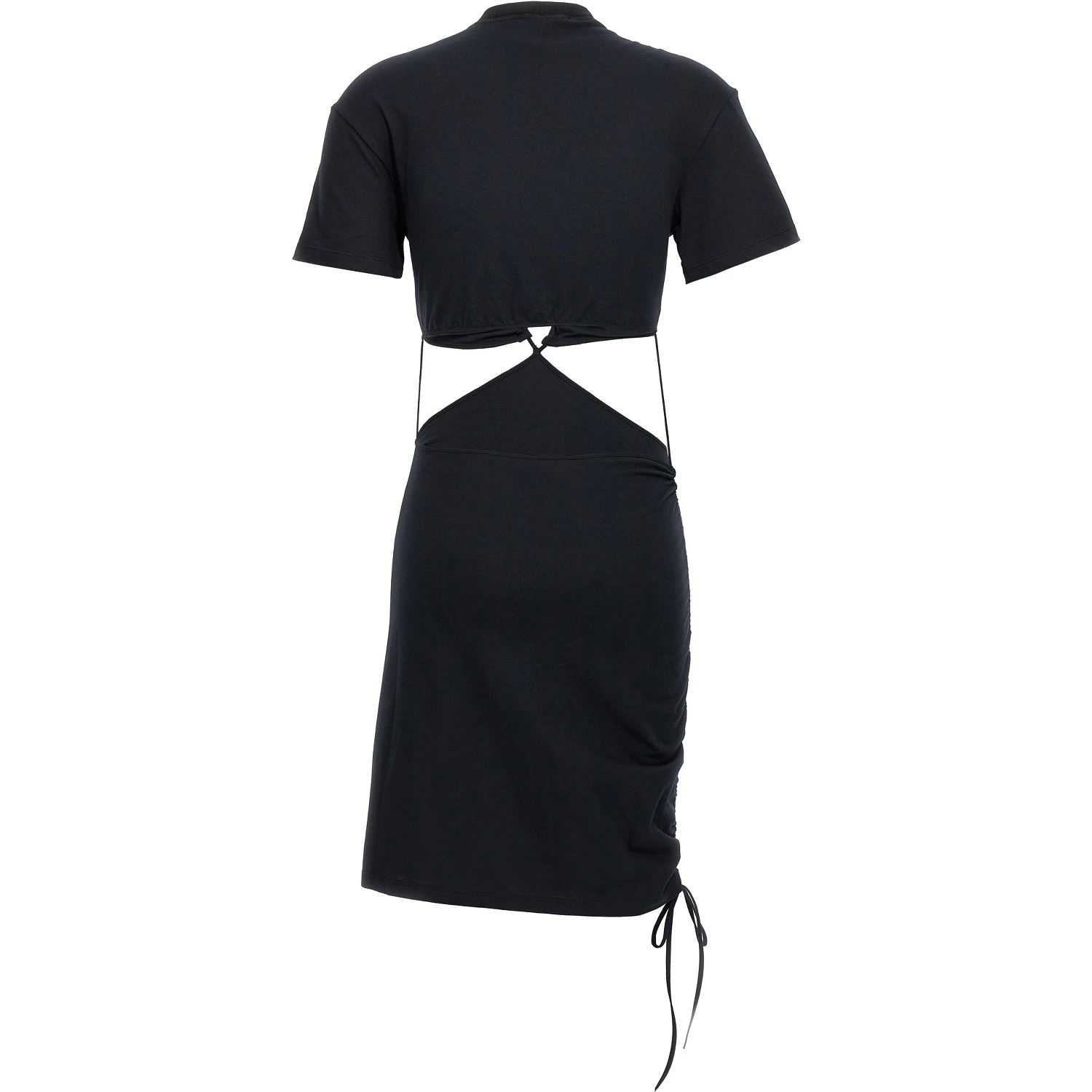 Black Cotton Midi Dress