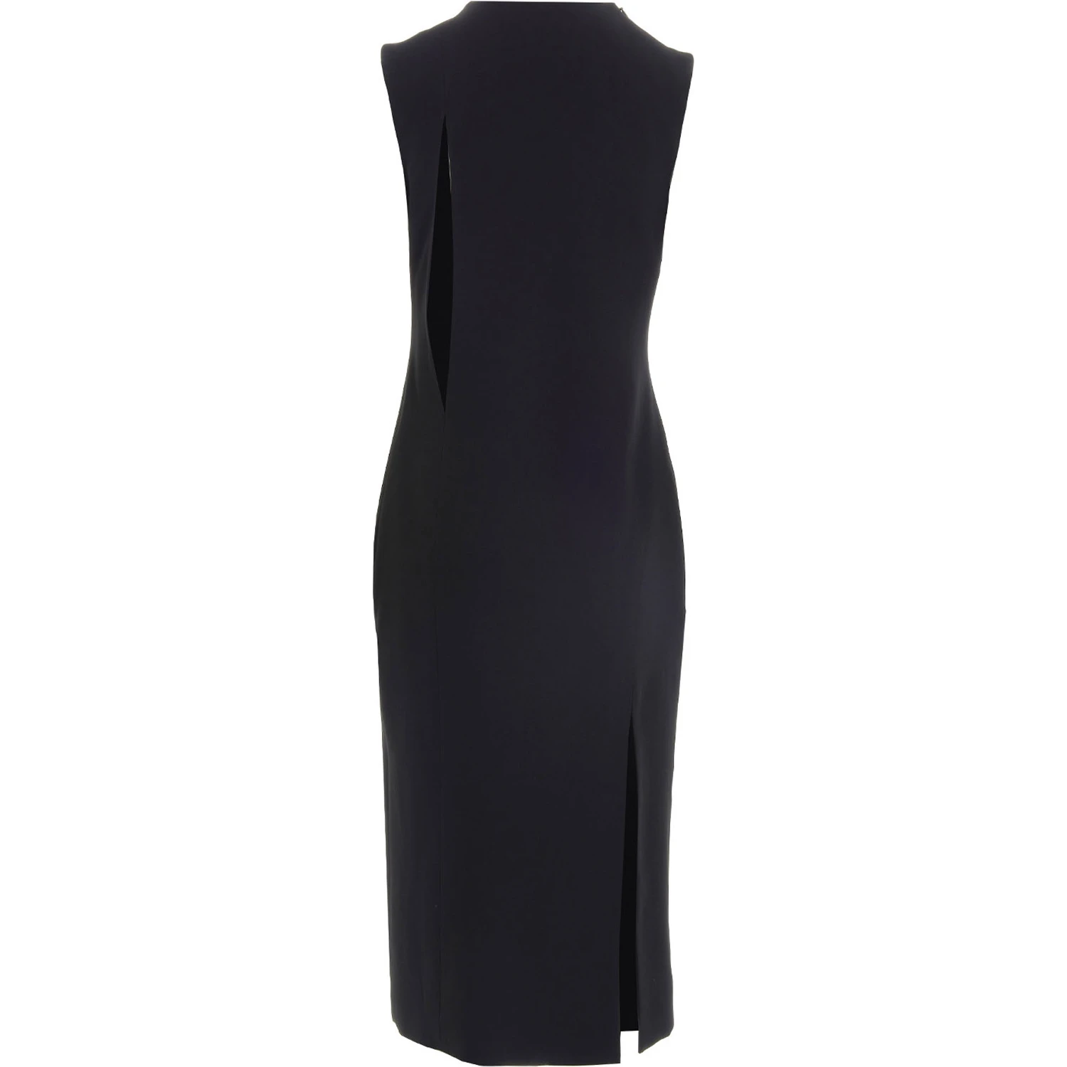 Black Acetate Midi Dress