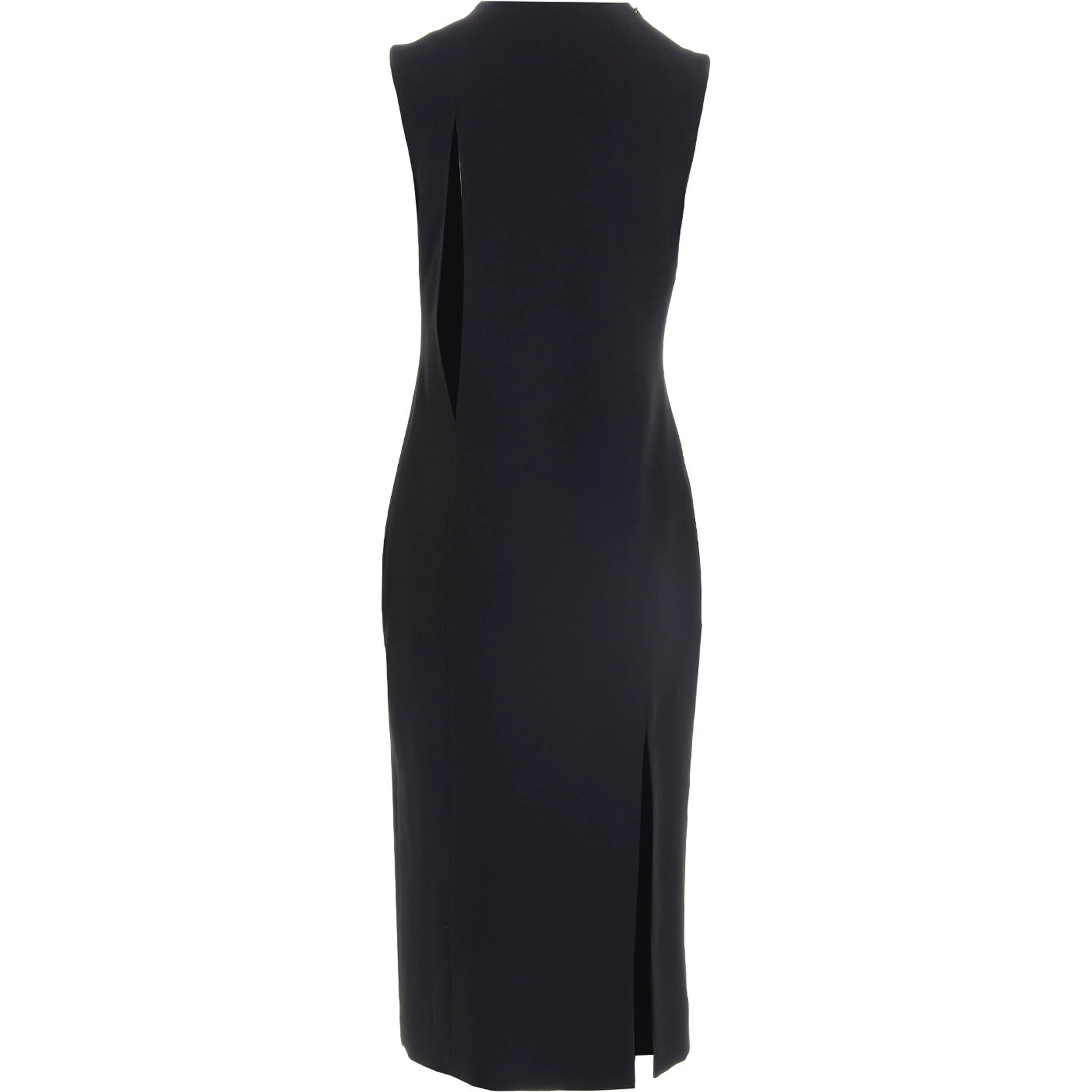 Black Acetate Midi Dress