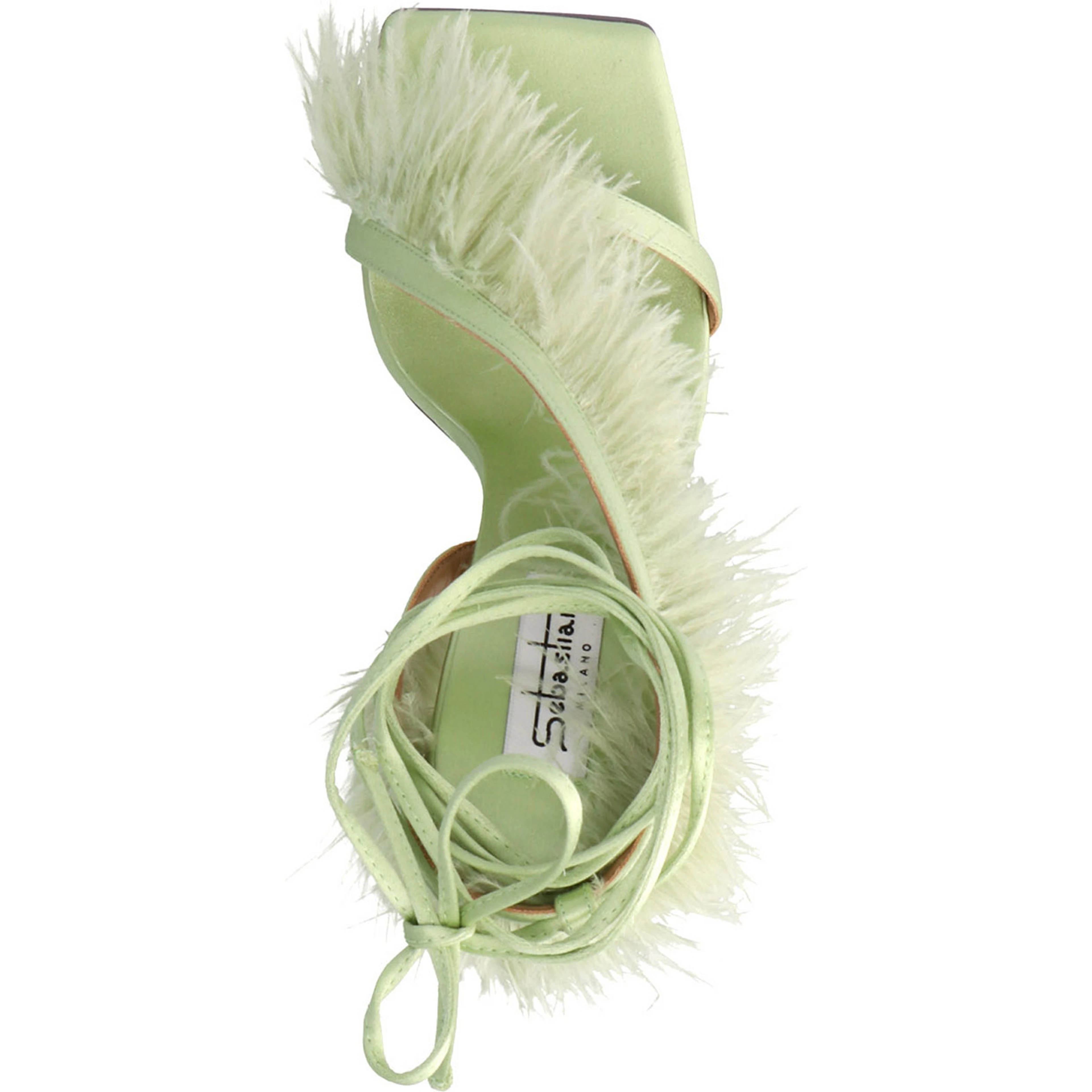 Bicolor Viscose Stiletto Heel Sandals
