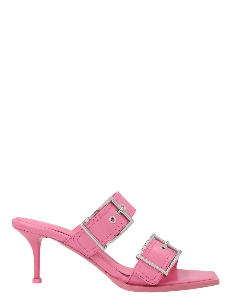 Multicolor Calfskin Stiletto Heel Sandals
