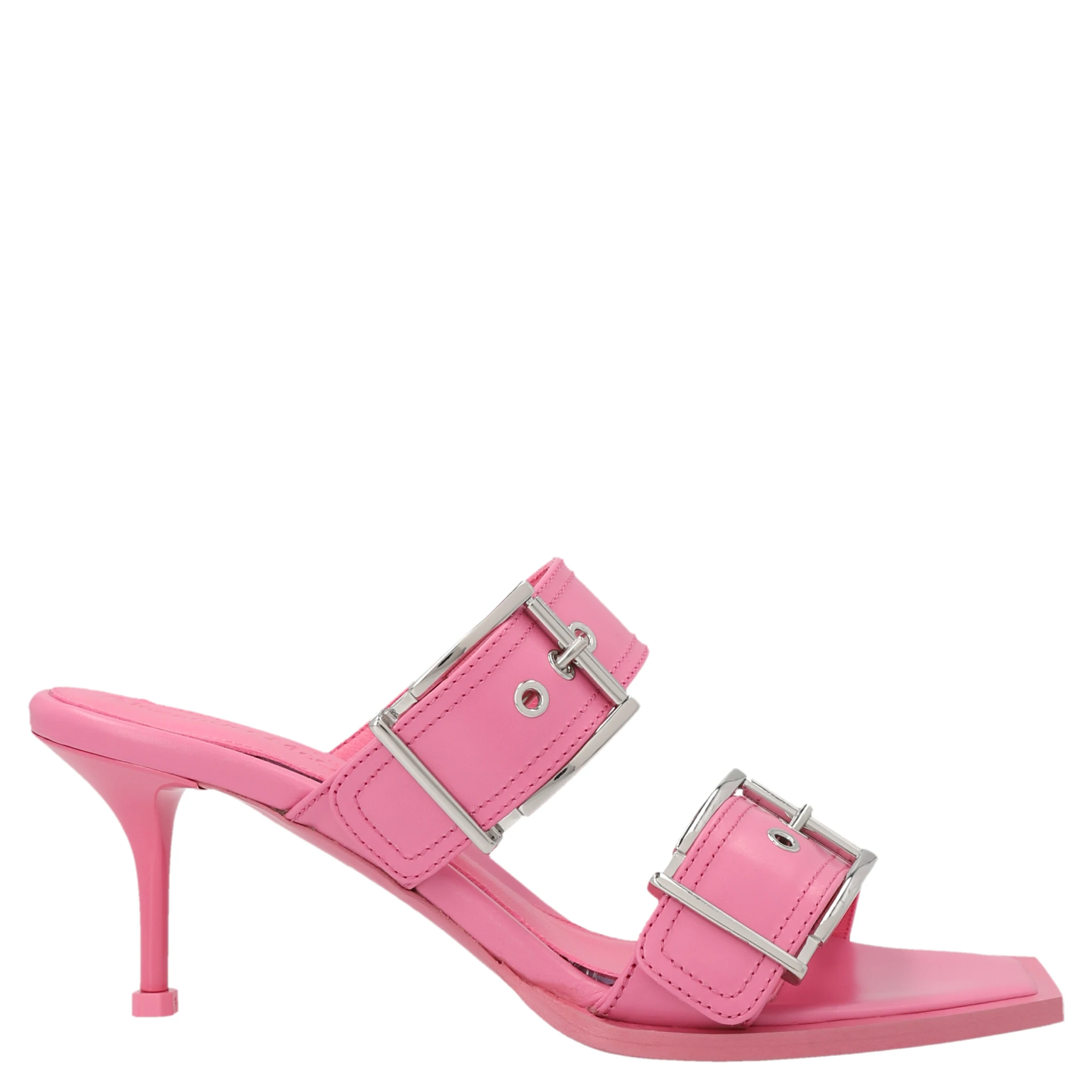 Multicolor Calfskin Stiletto Heel Sandals
