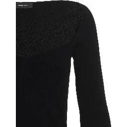 Black Viscose Mini Skirt