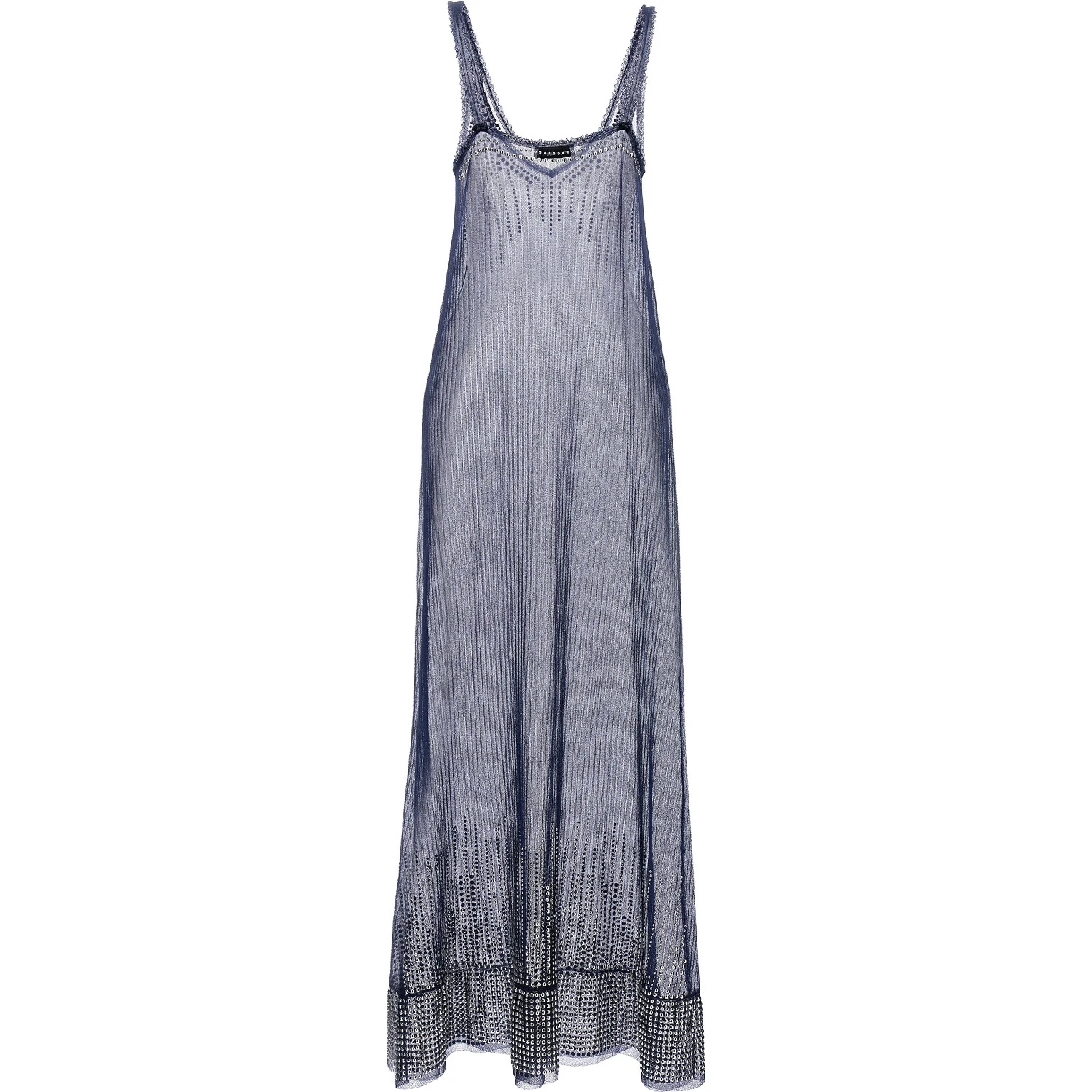 Blue Polyamide Long Dress