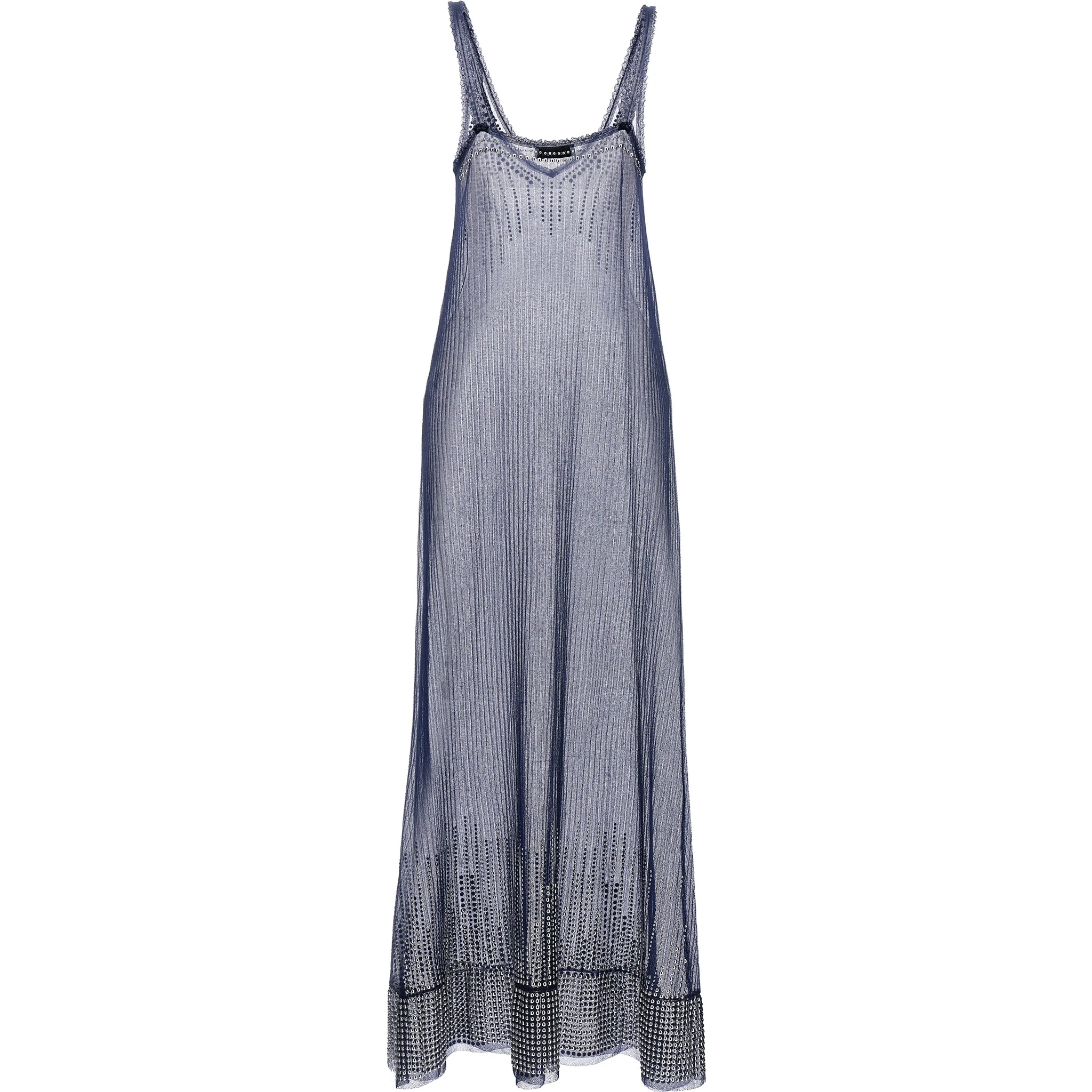 Blue Polyamide Long Dress