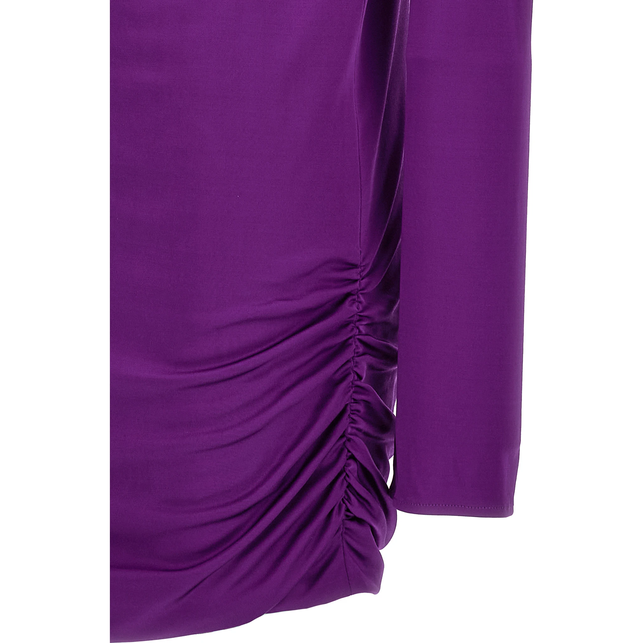 Purple Viscose Short Dress