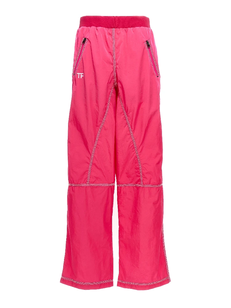 Fuchsia Polyamide Athletic Pants