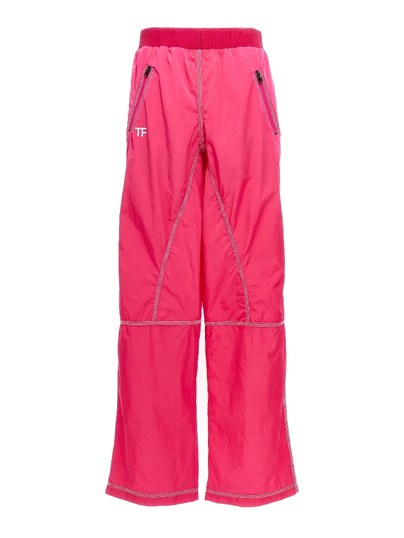 Fuchsia Polyamide Athletic Pants