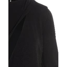 Black Viscose Short Dress