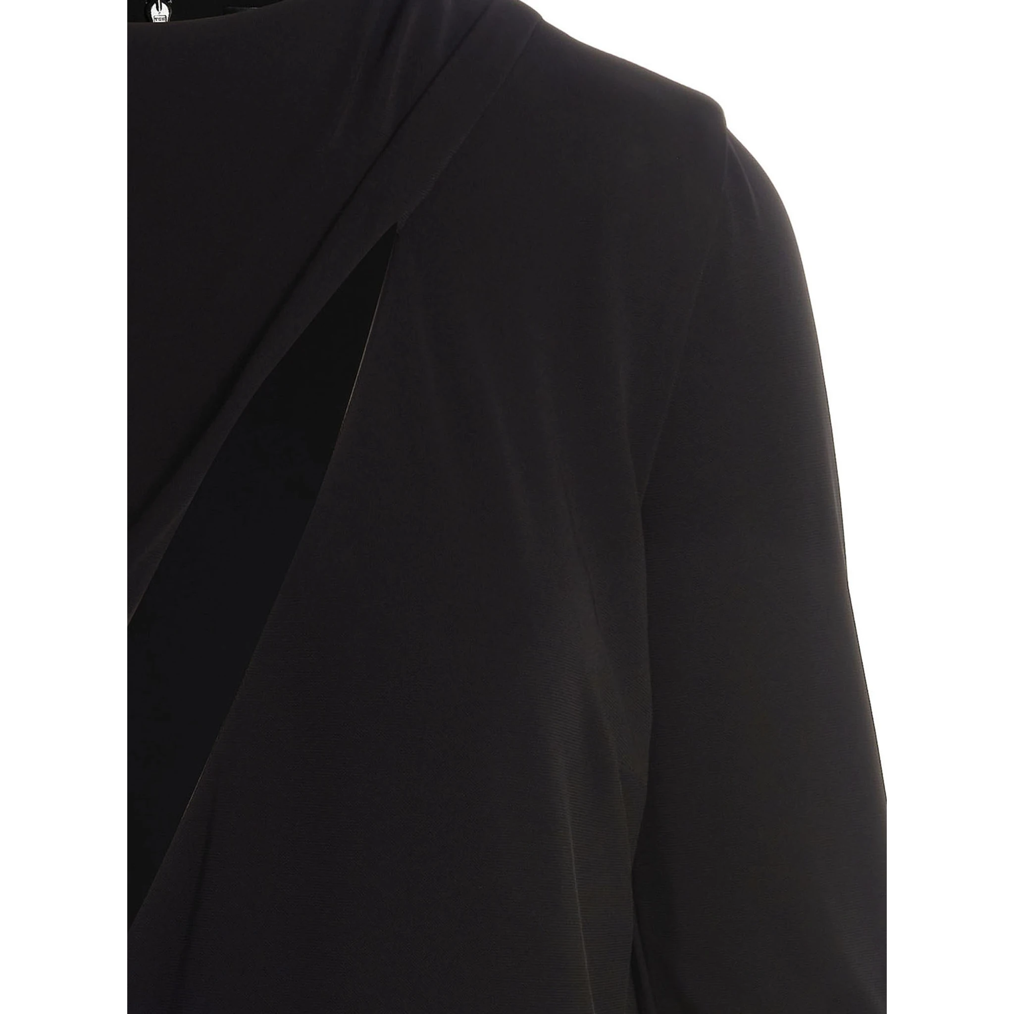 Black Viscose Short Dress