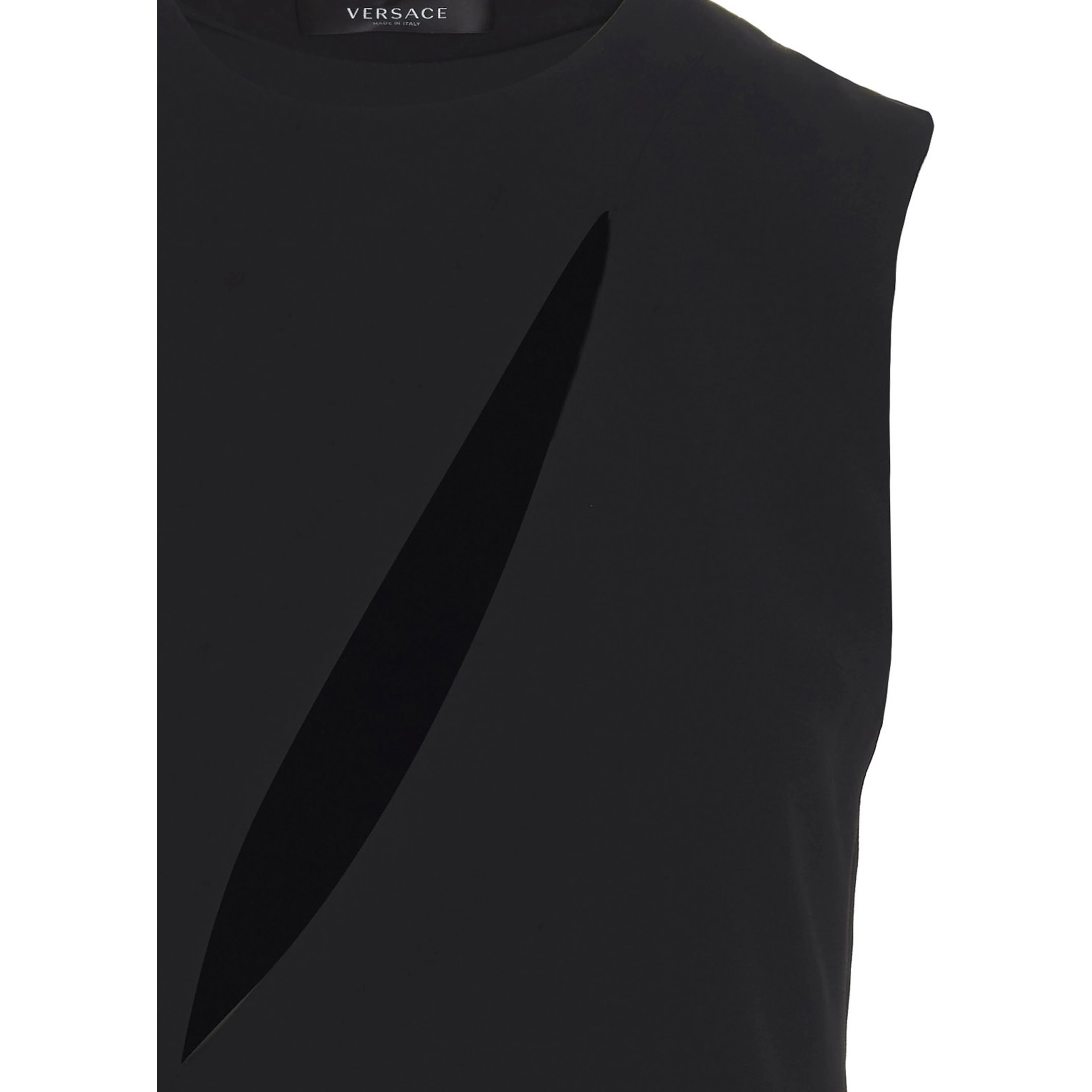 Black Acetate Midi Dress