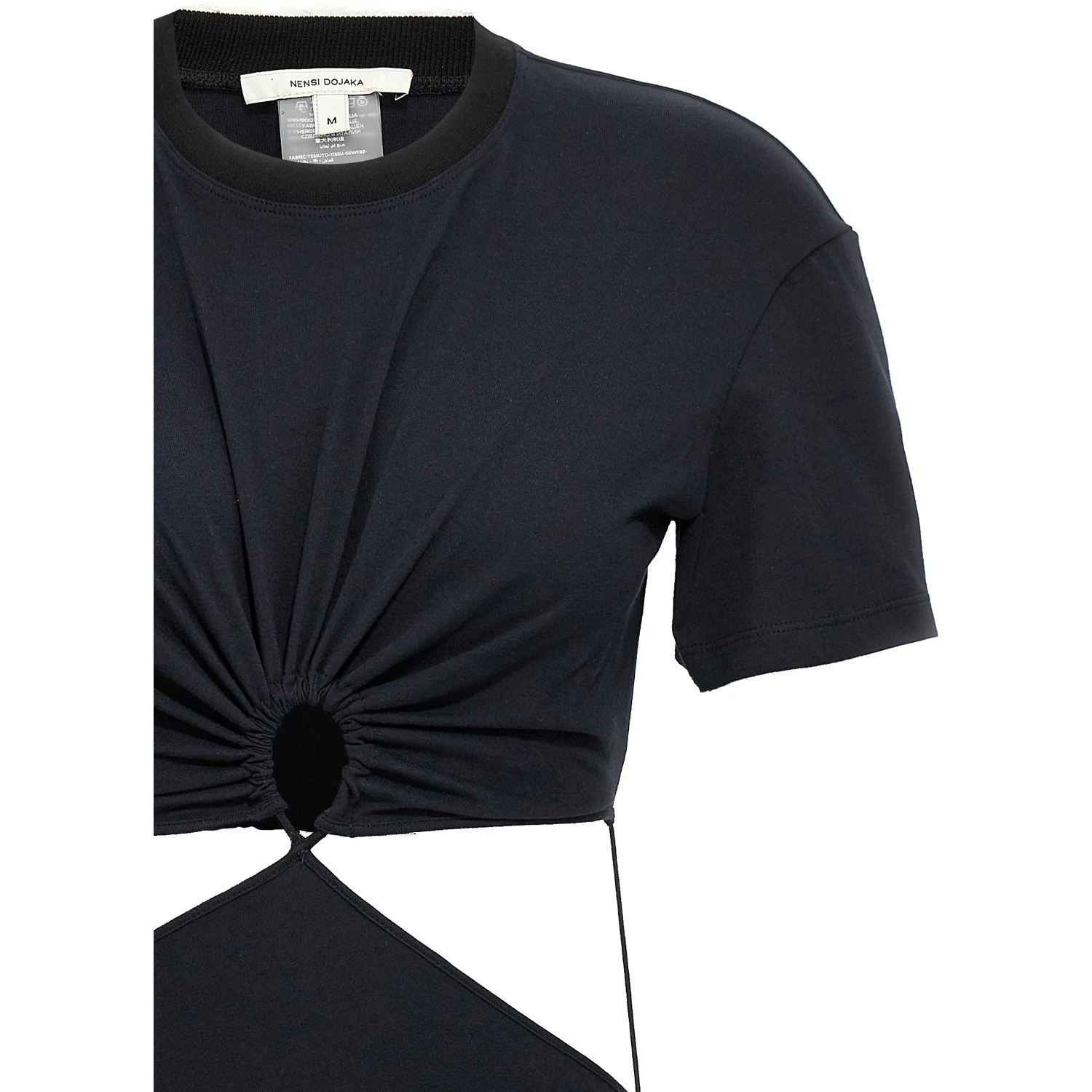 Black Cotton Midi Dress