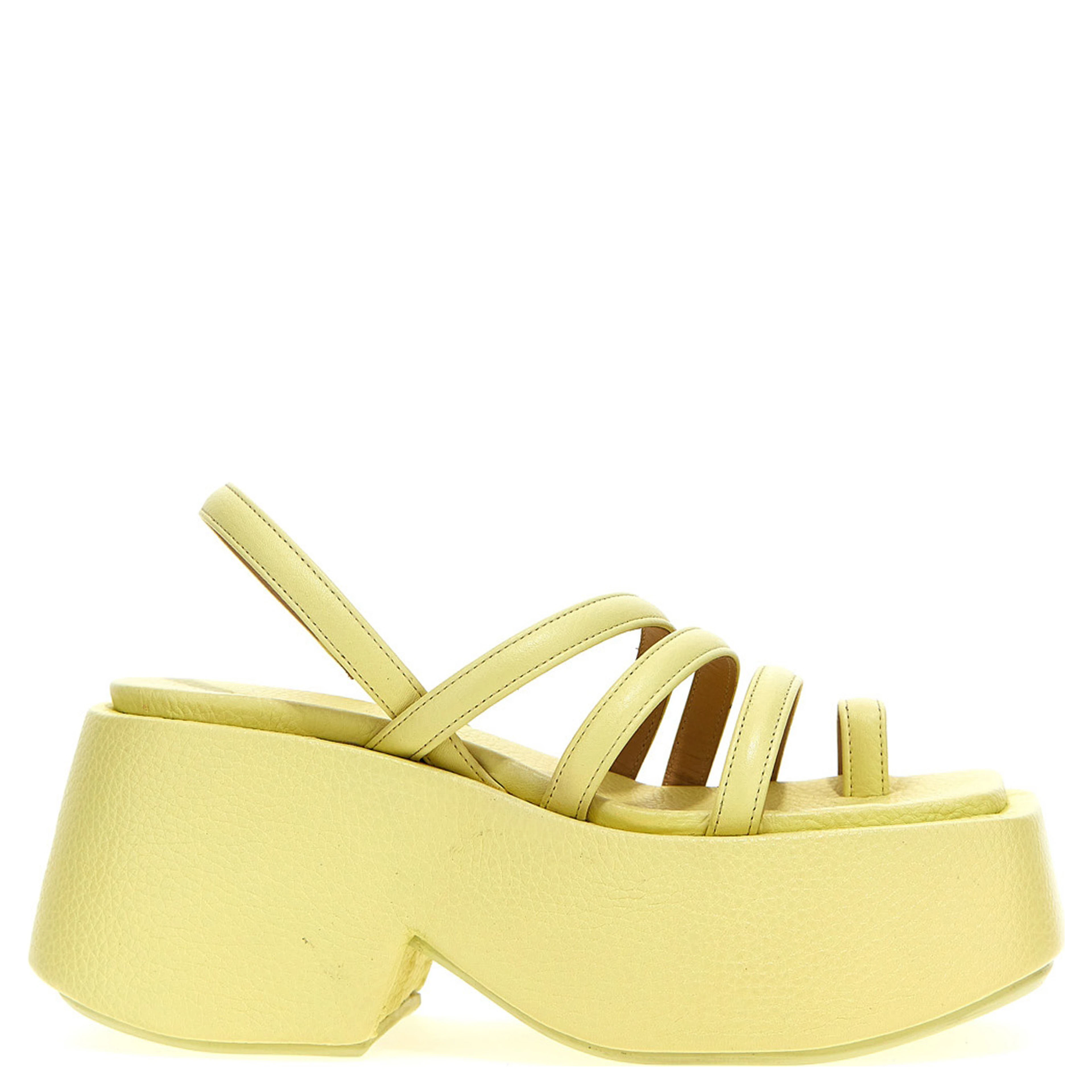Bicolor Calfskin Stiletto Heel Sandals