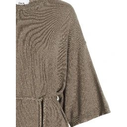 Beige Virgin Wool Long Dress