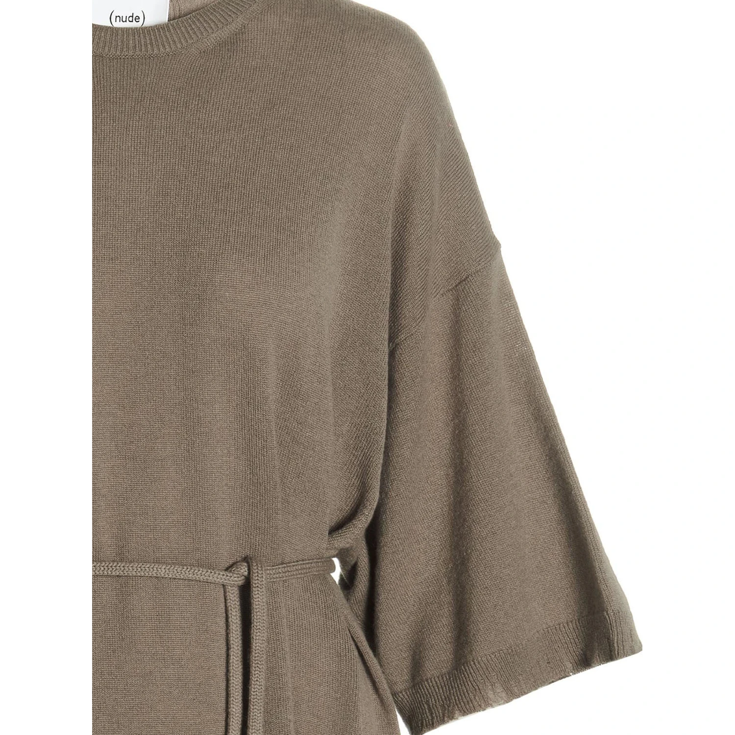 Beige Virgin Wool Long Dress