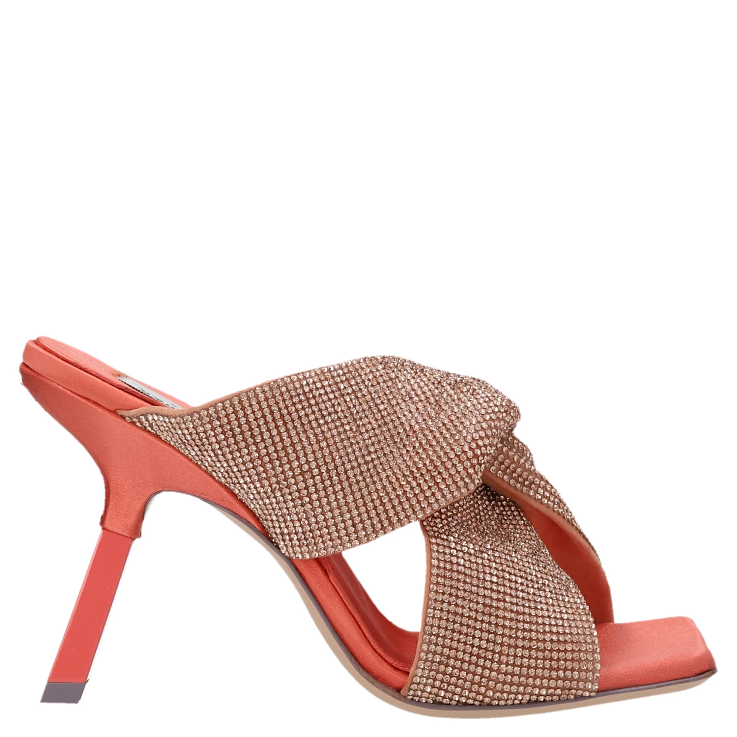 Multicolor Viscose Stiletto Heel Sandals