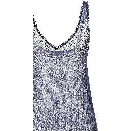 Blue Polyamide Long Dress