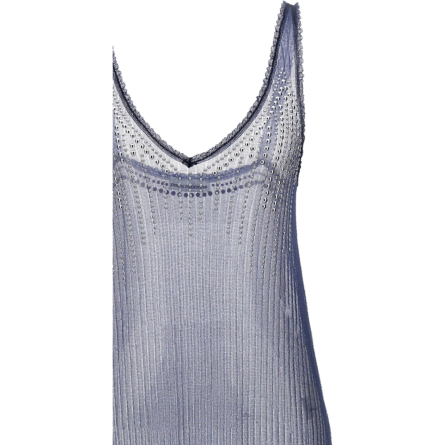 Blue Polyamide Long Dress