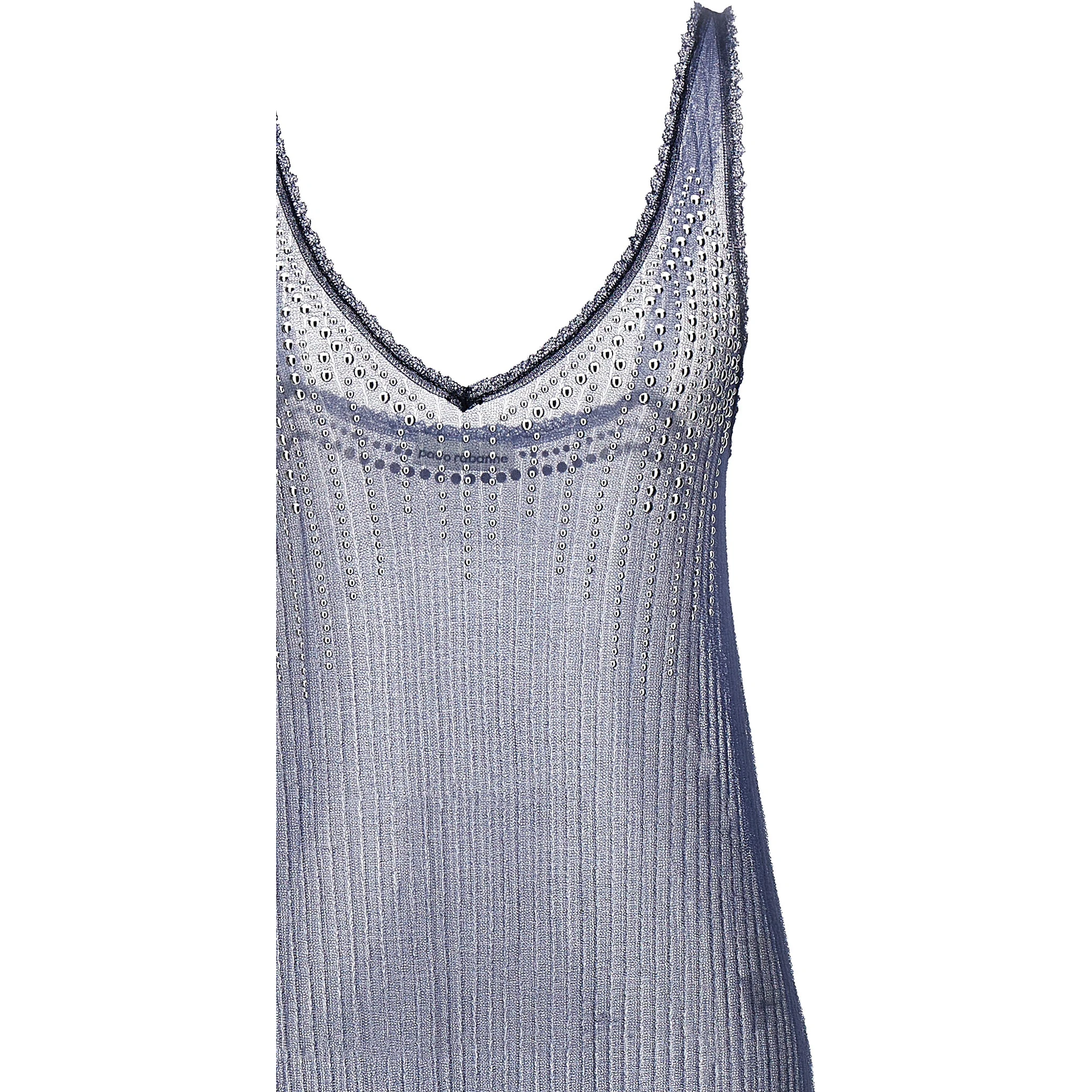 Blue Polyamide Long Dress