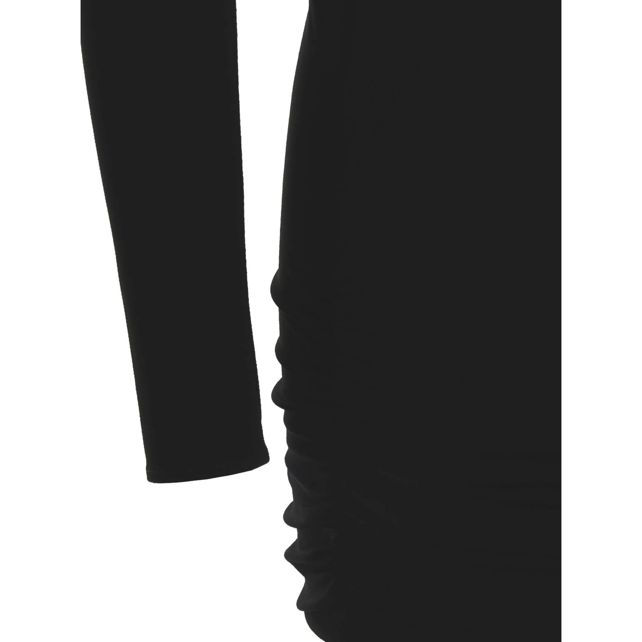 Black Viscose Short Dress