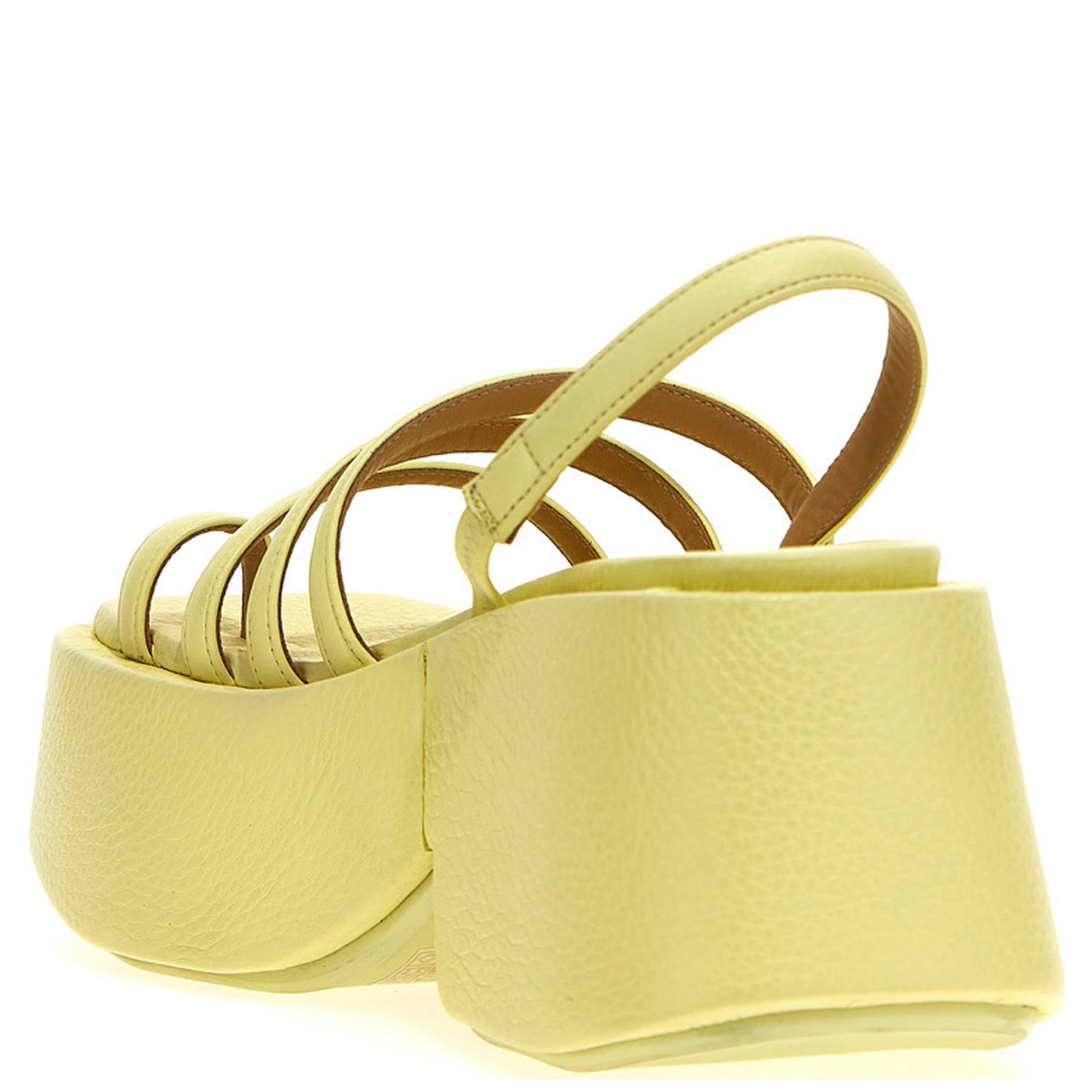 Bicolor Calfskin Stiletto Heel Sandals