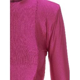 Fuchsia Viscose Short Dress