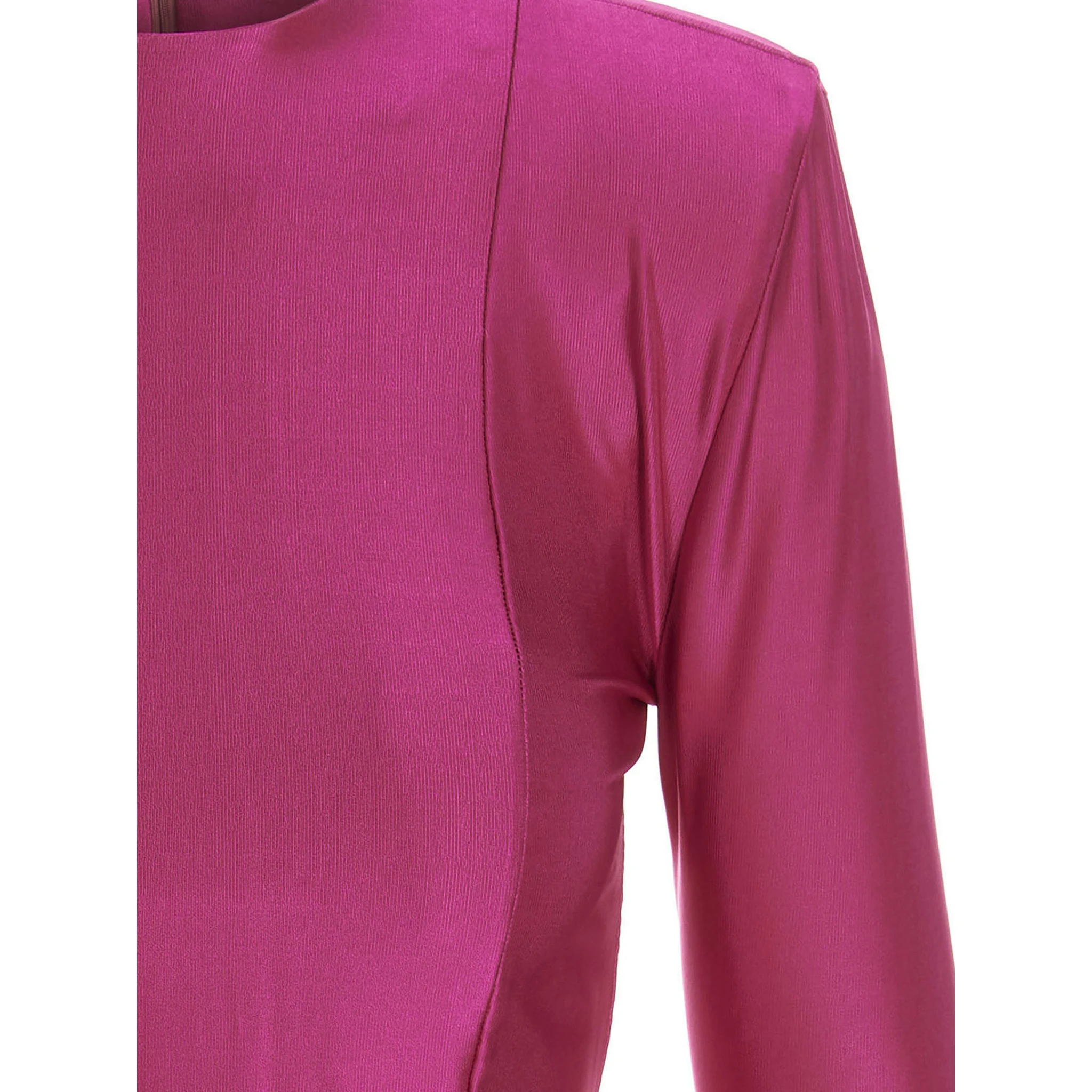 Fuchsia Viscose Short Dress