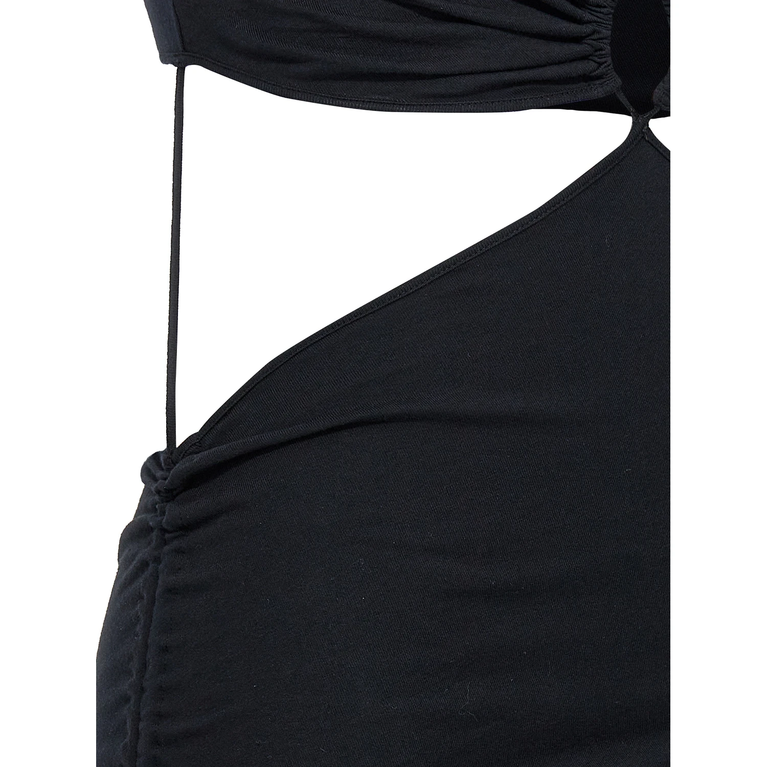 Black Cotton Midi Dress