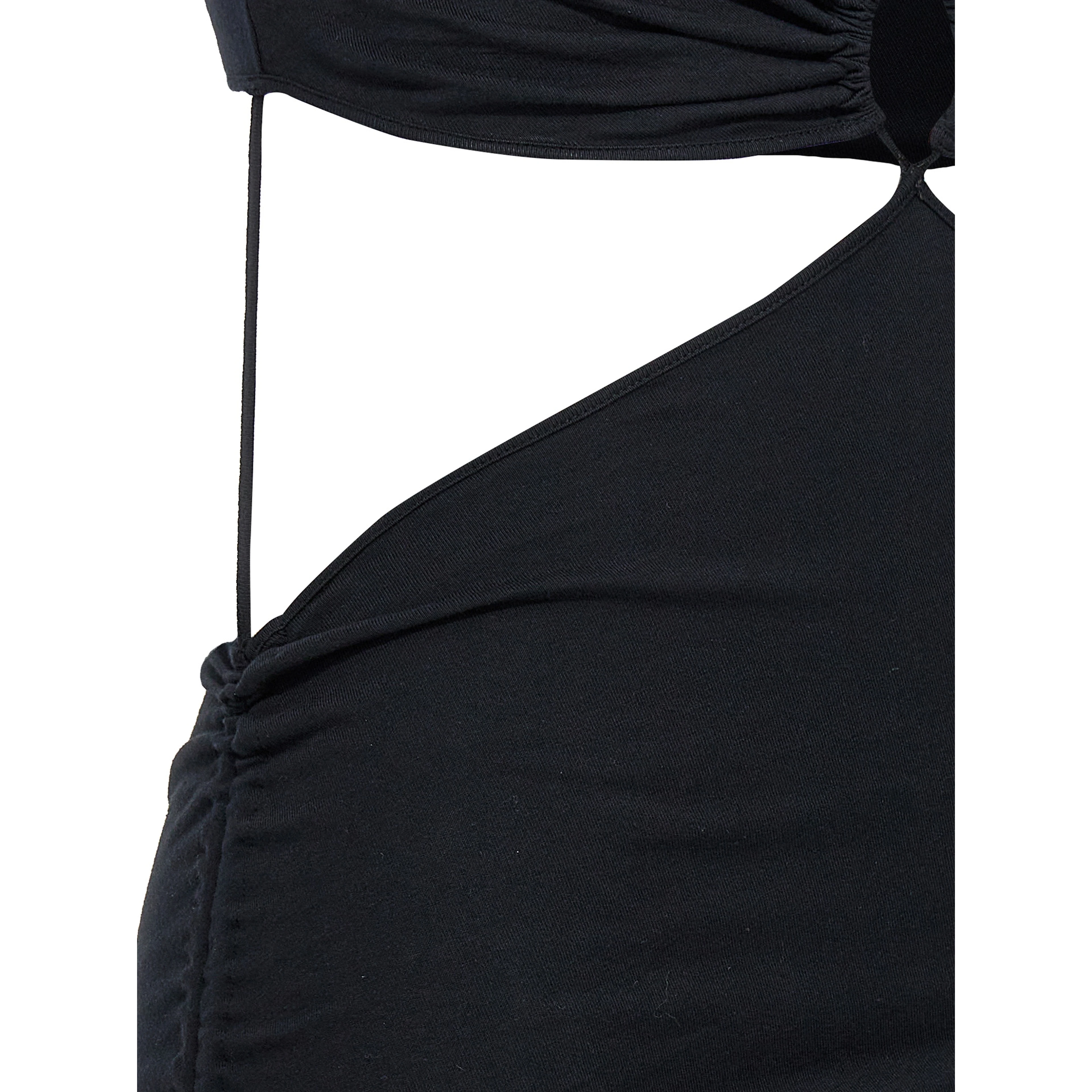 Black Cotton Midi Dress